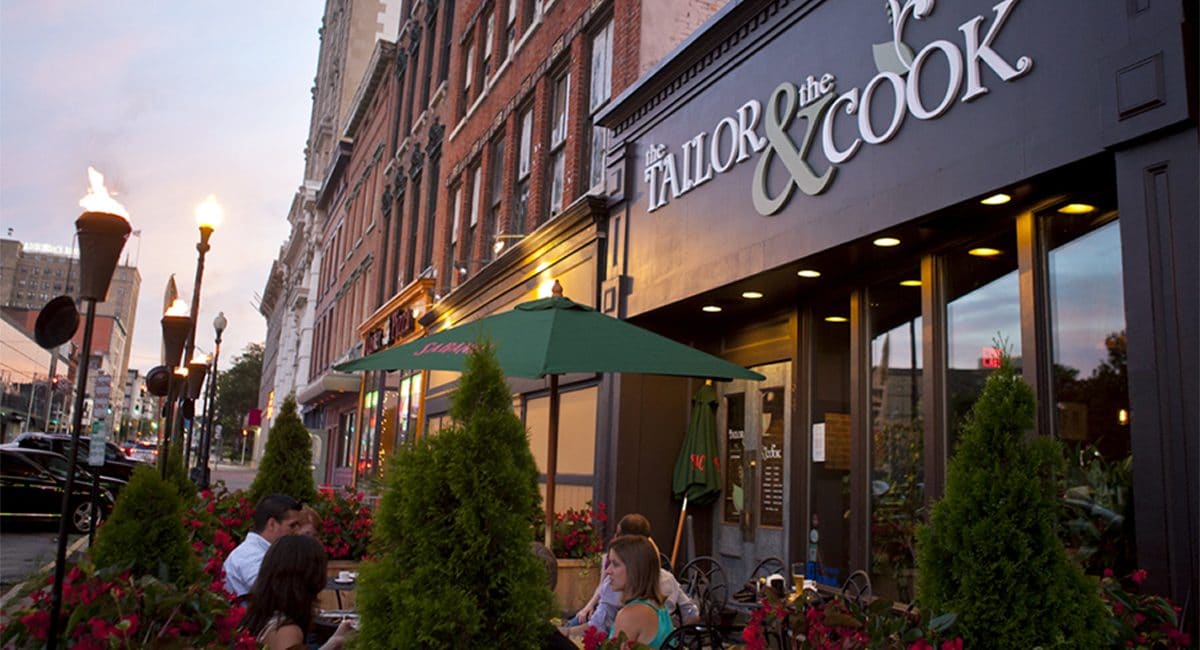 quaint restaurant street view