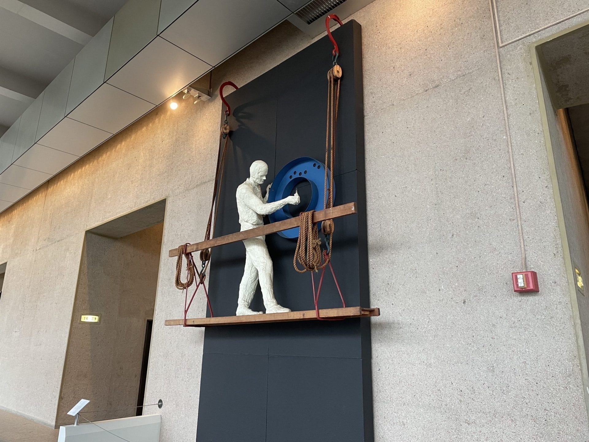 George Segal sculpture in the Corning Tower George Segal sculpture in the Corning Tower